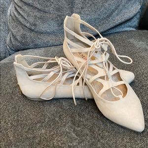Brand New JustFab Strap-Up Ballet Flats